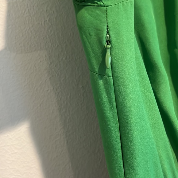 Anthropologie green floral lace detail dress - Picture 6 of 8